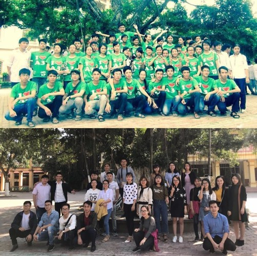 Vẫn gốc cây sân trường đó, sân trường đó nhưng... số lượng khác nhau quá.