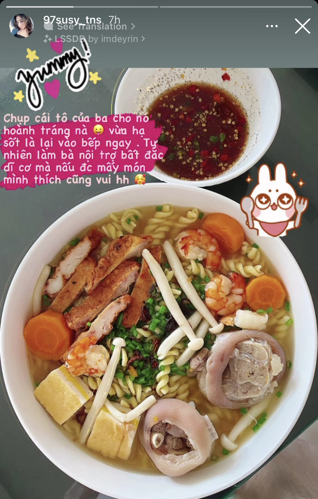 Gái xinh Thái Ngọc San là một trong những nhân tố mới nổi của hội yêu bếp, cô nàng có thể nấu được siêu nhiều món từ đơn giản đến phức tạp.