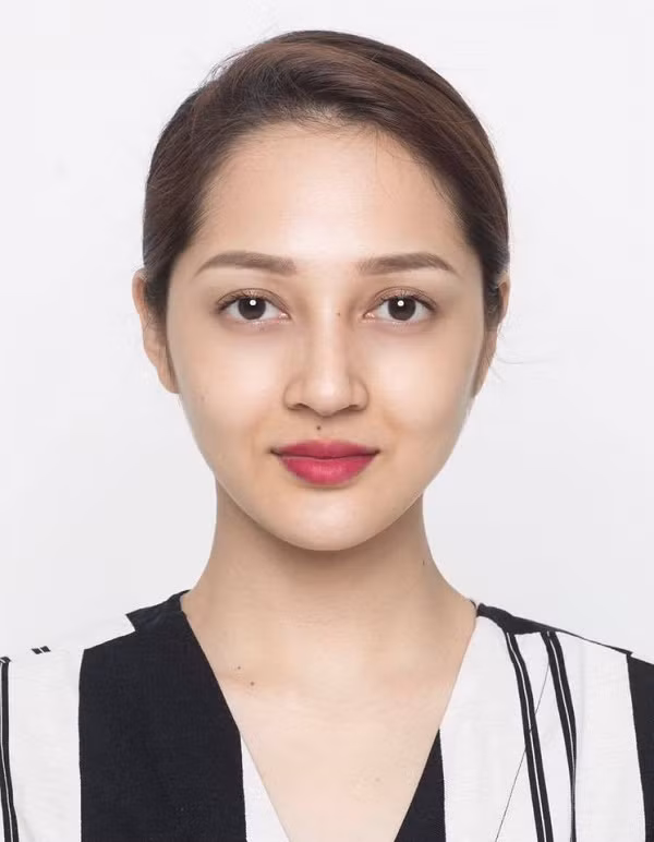 Bảo Anh chứng minh nhan sắc xinh đẹp không cần photoshop khi chụp ảnh thẻ.