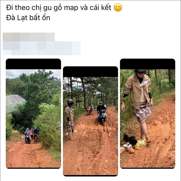 Không chỉ vậy, khi cầu cứu cô dâu và được người nhà ra đón, ekip trang điểm vẫn tiếp tục bị lạc lần 2 vào đường núi rừng do xe nhà cô dâu đi quá nhanh.