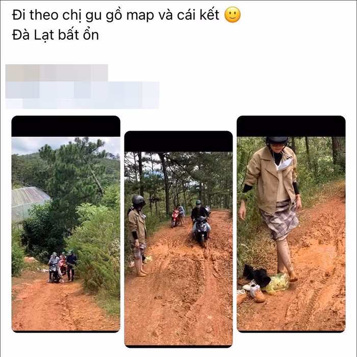 Không chỉ vậy, khi cầu cứu cô dâu và được người nhà ra đón, ekip trang điểm vẫn tiếp tục bị lạc lần 2 vào đường núi rừng do xe nhà cô dâu đi quá nhanh.