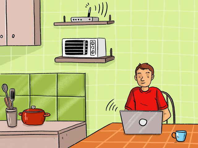 Lò vi sóng. Đây là một thiết bị khác có chung phổ tần số với Wi-Fi. Để hạn chế sự ảnh hưởng tiêu cực mà lò vi sóng đem lại, người dùng nên đặt router ở vị trí cao hơn vị trí của lò vi sóng.