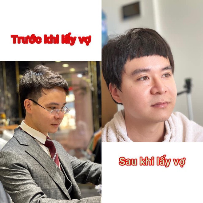 Sau màn "múa kéo" chưa tới 30 phút của bà xã, anh Sỹ "bật ngửa" với diện mạo mới của mình khi soi gương. Cả hai vợ chồng không thể nhịn cười với màn cắt tóc tại nhà mùa dịch.