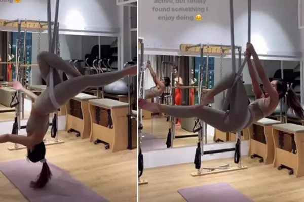 Tiên Nguyễn đã phải tập tành và ăn uống nghiêm ngặt. Thời gian gần đây, nàng rich kid thường chia sẻ những hình ảnh ở phòng tập yoga bay như một minh chứng cho cơ thể chuẩn đẹp.