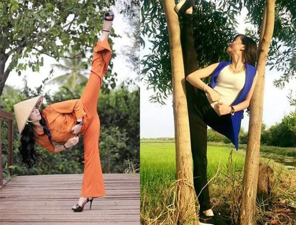 Với sự bền bỉ tập luyện những pha xoạc chân của Châu Tuyết Vân đã trở thành thương hiệu và cô được nhiều người nhớ tới bởi những bức khoe tài năng đặc biệt.