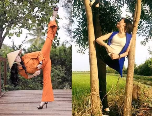 Với sự bền bỉ tập luyện những pha xoạc chân của Châu Tuyết Vân đã trở thành thương hiệu và cô được nhiều người nhớ tới bởi những bức khoe tài năng đặc biệt.