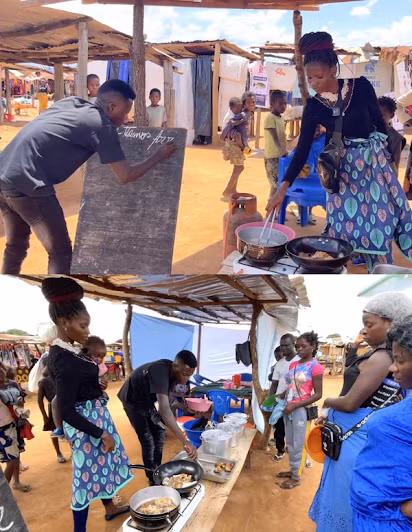 Thậm chí, anh chàng còn thành công “học lỏm” món bánh chuối Việt Nam và cùng vợ đem ra chợ bán, tăng thêm thu nhập cho gia đình.