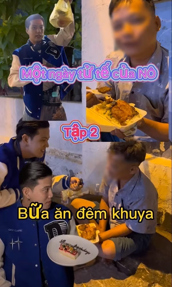 Nờ Ô Nô nói: “Người nghèo ăn gì Nờ Ô Nô cho ăn đó tập 3004 Thái Lan. Vô tình mình đi trên một con phố gặp bà cô ngồi cạnh một chú cún. Điều mình bất ngờ là chú cún này không hề bị ốm. Tuy chủ nghèo nhưng chó không bao giờ chê chủ, rất là đáng yêu. Chính vì thế Tuấn đã quyết định cho 2000 bath (khoảng 1,3 triệu đồng). Chúc hai mẹ con giữa trời đông không còn cô đơn nữa.”