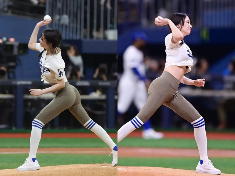 Bên cạnh những lời khen, có ý kiến cho rằng nữ diễn viên này nên chọn kiểu quần khác để ném bóng mở màn một trận đấu, ví dụ như quần denim hoặc chân váy ngắn.