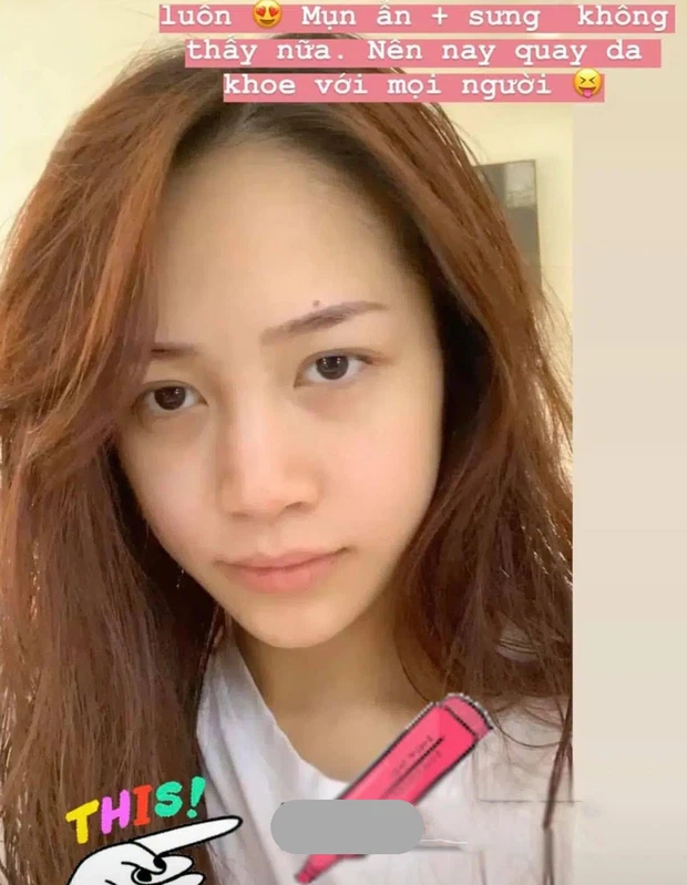 Joyce Phạm - ái nữ nhà Minh Nhựa cũng không ngại khoe mặt mộc cho mọi người chiêm ngưỡng.