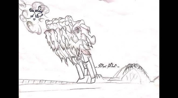 Tài khoản Mai Khuê và bức trang Cầu Rồng để cổ động tinh thần của người dân Đà Nẵng.