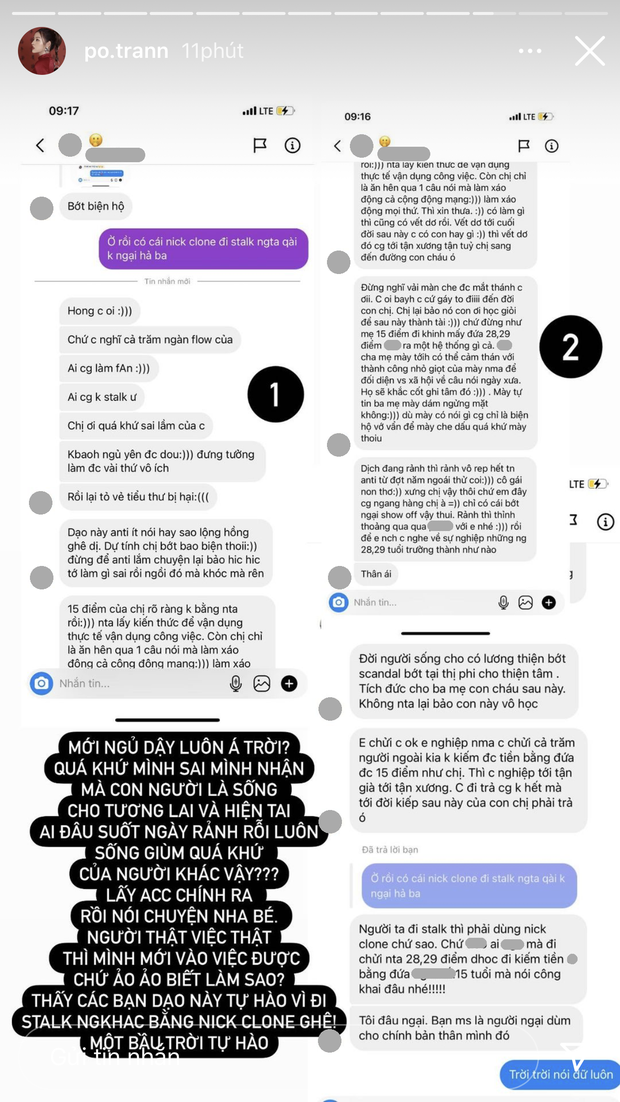 Cụ thể, khi một netizen nọ rep story của Trần Thanh Tâm, cô nàng đã thẳng tay đăng lên Instagram.