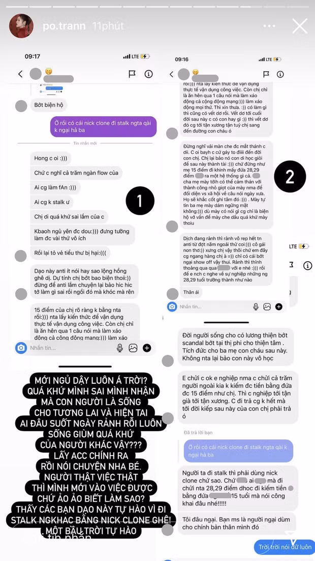 Cụ thể, khi một netizen nọ rep story của Trần Thanh Tâm, cô nàng đã thẳng tay đăng lên Instagram.