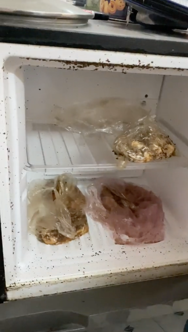 Bàng hoàng lắm nhưng Huy vẫn chịu khó quay cận cảnh kèm những lời bình hài hước như: "quả nồi cơm chấm hết", "xe máy thành hoá thạch", "tủ lạnh sắp thành một hệ sinh thái mới",...