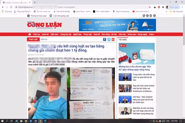 Phat hien trang gia mao bao dien tu cua bao Nha bao va Cong luan