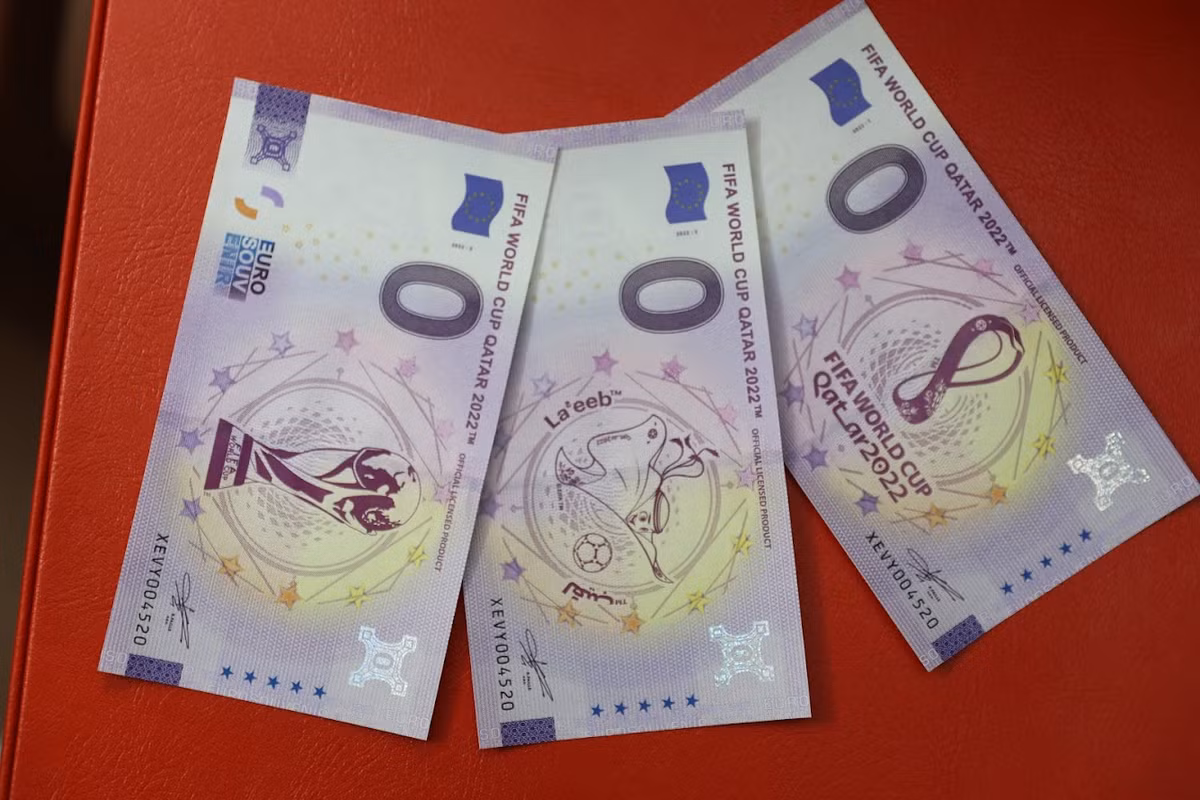 Trọn bộ những tờ tiền lưu niệm World Cup 2022.