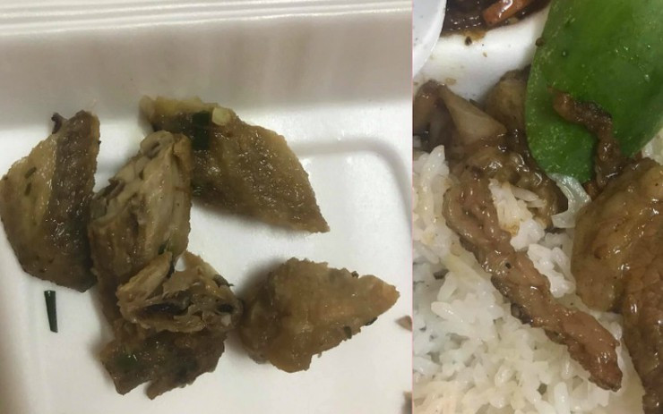 Một xuất cơm gà khi đặt online về nhà ăn nhìn thôi khỏi muốn động đũa.