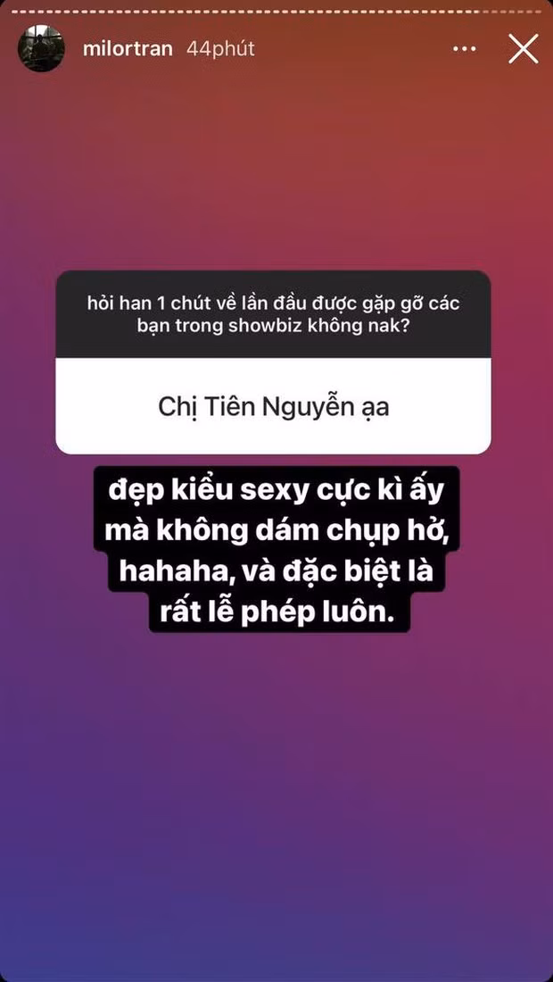Số là trên Instgram, Milor Trần đã mở một Q&amp;A chia sẻ &amp; nhận xét về những người nổi tiếng mình từng làm việc qua.