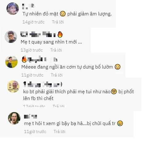 Thậm chí, có một người dùng TikTok còn bình luận rằng “Đang ngồi ăn cơm thì bị bố lườm” vì lý do bật clip của Lê Bống.