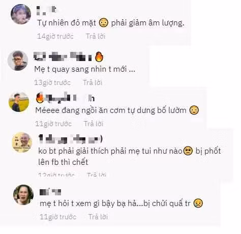 Thậm chí, có một người dùng TikTok còn bình luận rằng “Đang ngồi ăn cơm thì bị bố lườm” vì lý do bật clip của Lê Bống.