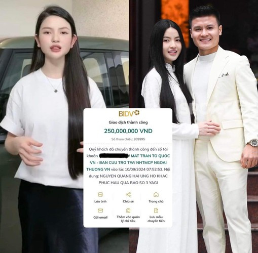 Trong đoạn video, vợ Quang Hải còn giải thích lý do vợ chồng cô không trực tiếp ra tận nơi để hỗ trợ.