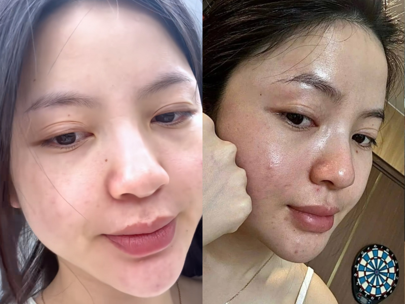 Đi lên từ nghề bán mỹ phẩm nên mặt mộc tàn tạ của bà xã Quang Hải khiến nhiều người giật mình.