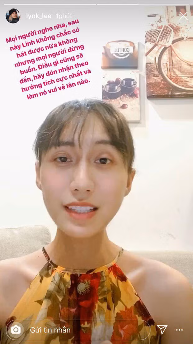 Câu chuyện sang Thái mài yết hầu của Lynk Lee cũng được cô nhắc tới trong dòng trạng thái mới nhất của mình.