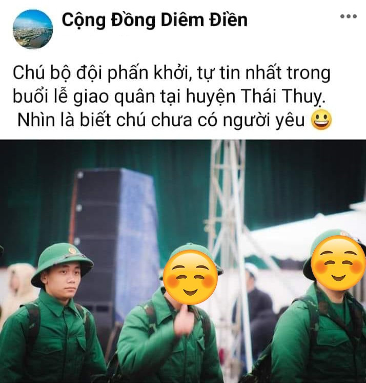 Mới đây, một Fanpage của tỉnh Thái Bình đăng tải loạt ảnh các thanh niên lên đường nhập ngũ trong Lễ giao quân. Trong đó hình ảnh anh chàng có gương mặt tương đồng với Quang Linh Vlogs mặc áo bộ đội nhận về nhiều sự chú ý và được chia sẻ rộng rãi trên mạng xã hội.