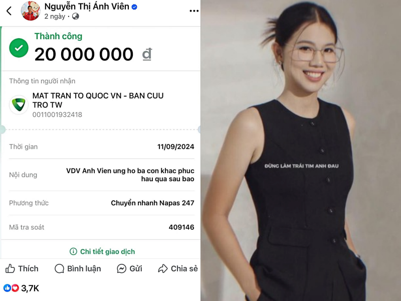 Miễn nhiễm với "màn check var" sao kê của cộng đồng mạng, Ánh Viên được ngợi khen với quan điểm công khai rõ ràng thì không cần sao kê.