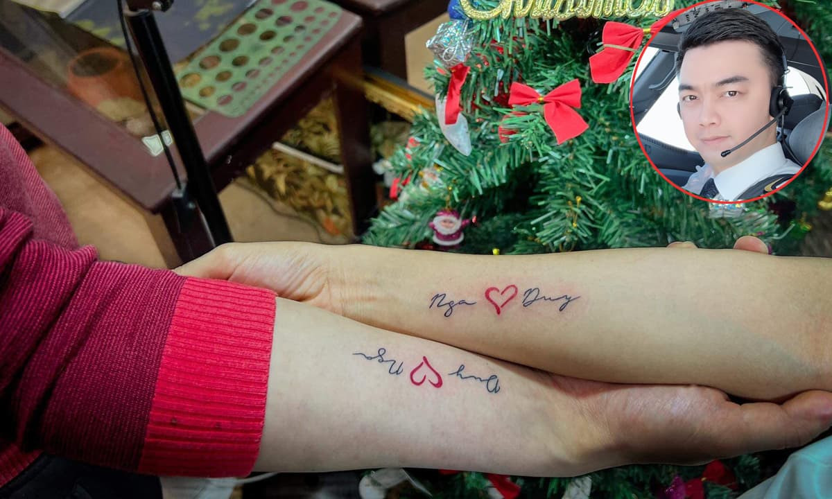 Hình xăm đôi với bạn gái từng được Duy Alex đăng tải lên trang cá nhân.