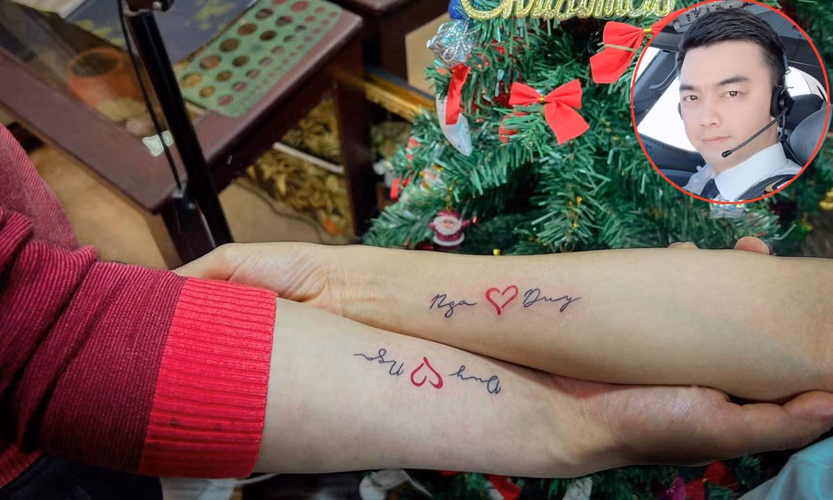 Hình xăm đôi với bạn gái từng được Duy Alex đăng tải lên trang cá nhân.