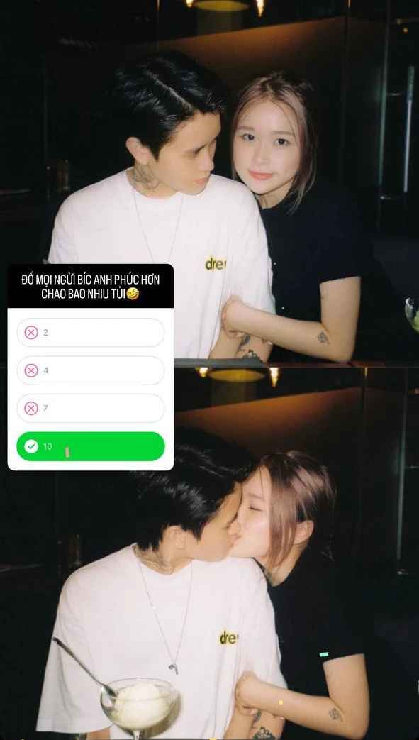 Ở một bức ảnh, Chao không ngần ngại ghi kèm dòng chữ "được chồng vỗ béo" khi được người yêu mua quá nhiều phần ăn cho mình.