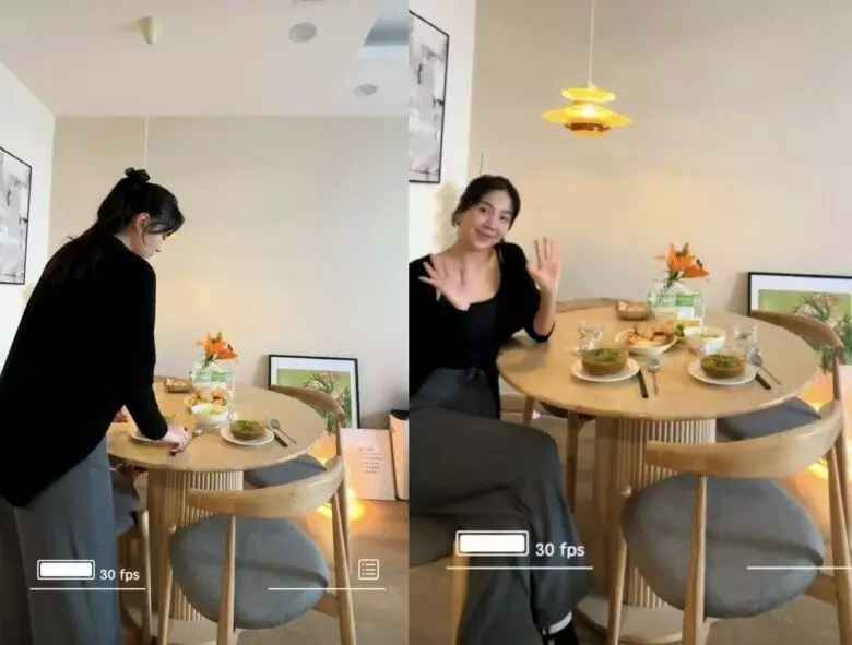 Đáng chú ý, dù độc thân, Mai Ngọc vẫn chuẩn bị 2 phần ăn, bày biện trên bàn vô cùng đẹp mắt.