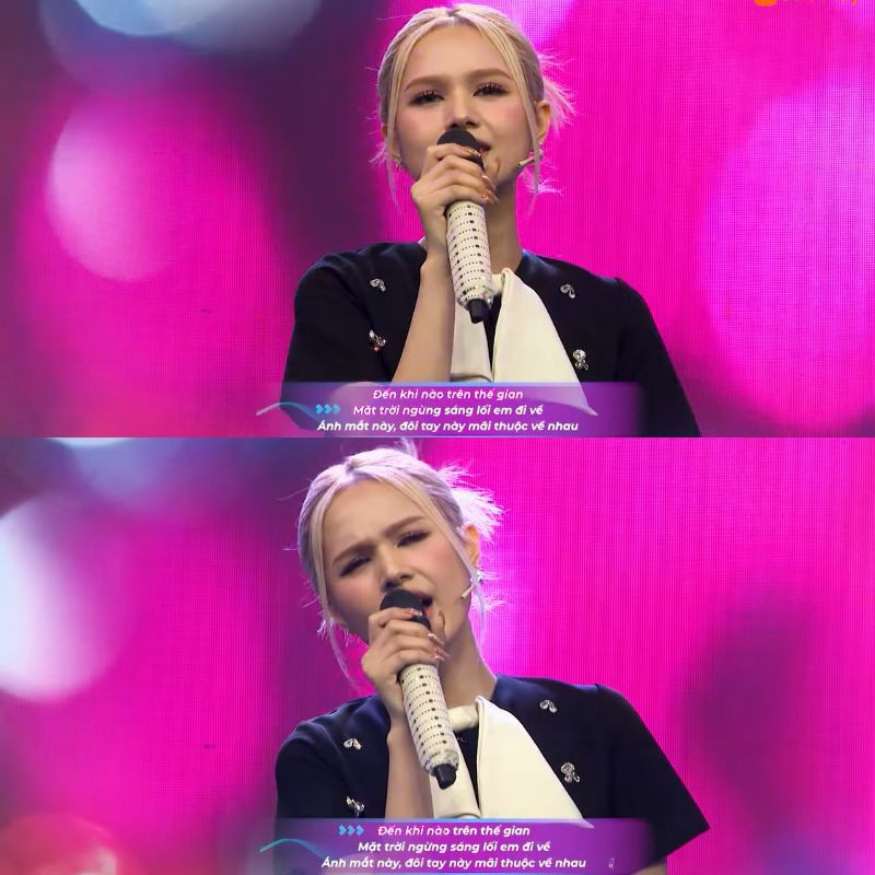 Lúc đầu, Xoài Non có phần hơi run, nhưng sau đó vẫn bắt nhịp tốt và cất tiếng hát với chất giọng nhẹ nhàng. Xem qua clip, nhiều người để lại bình luận ngợi khen cô nàng có giọng hát ấm áp, ngọt ngào.