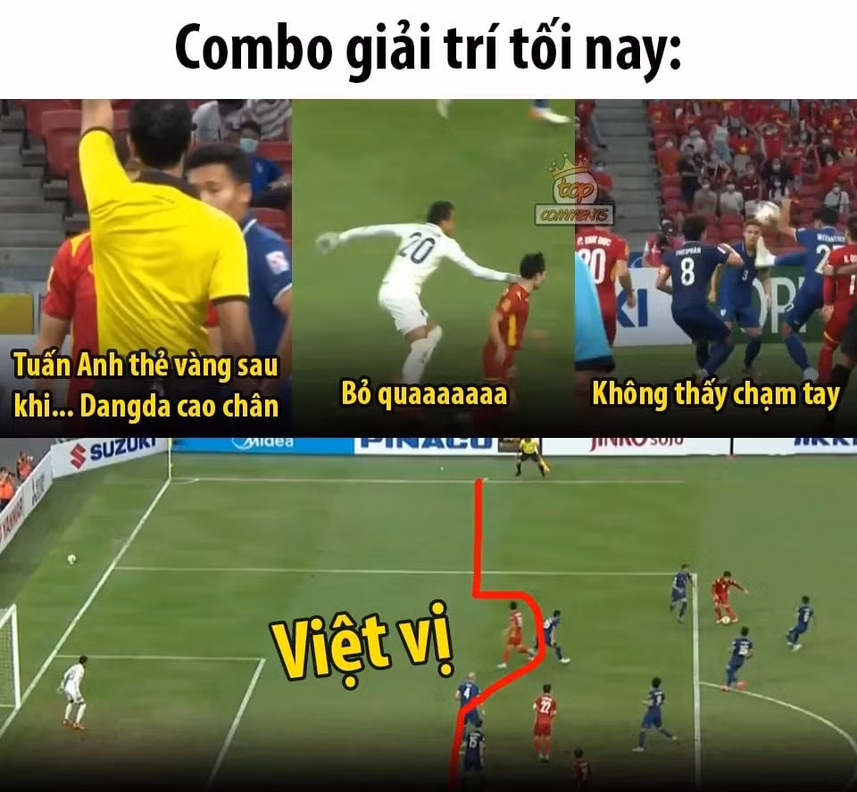 Liên tục những sai lầm của tổ trọng tài khiến khán giả Việt Nam không khỏi đặt dấu hỏi về "thị giác" của những người cầm cân nảy mực của trận đấu.