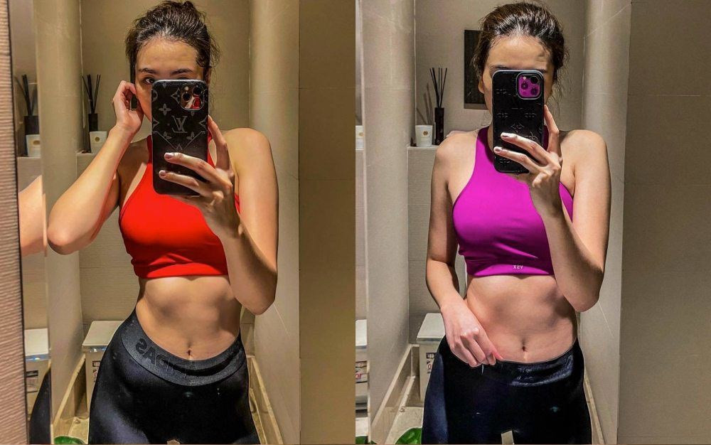 Tập luyện không chỉ để bản thân đẹp, Mai Ngọc còn thường xuyên khoe thành quả của mình để làm động lực cho bạn bè thích thú hơn trong việc nâng cao sức khỏe.