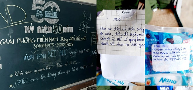 "Một hành trình đáng nhớ trong cuộc đời binh nghiệp của mình. Hy vọng sẽ được gặp lại mọi người vào 1 ngày gần nhất", một nam chiến sĩ chia sẻ. Nguồn: Nguyễn Thiên Long.