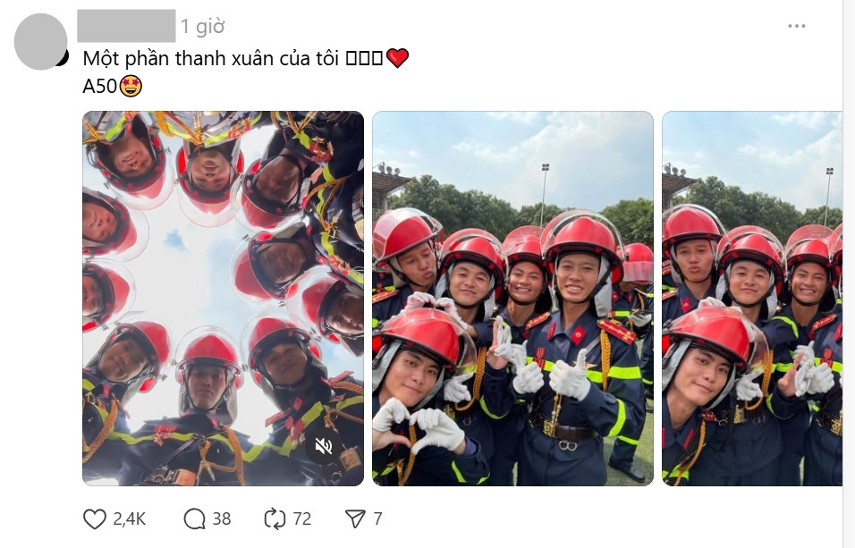 Dàn nam chiến sĩ phòng cháy chữa cháy