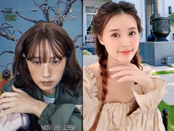 Cùng một trang phục đó, Midu chọn mái tóc bob xoăn nhẹ cùng kiểu make-up tàn nhang để có diện mạo gần giống nhất với Sae Byeok trong series này.