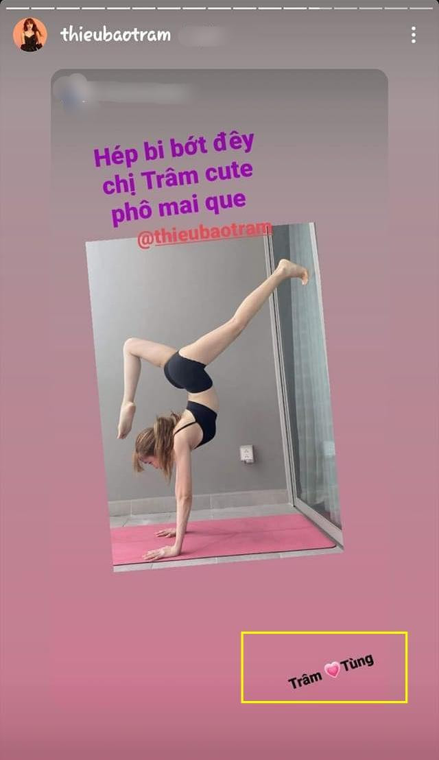 Hay mới nhất, bạn gái tin đồn của Sơn Tùng M-TP có 1 chiếc story được fan viết dòng chữ "Trâm yêu Tùng" thật nhỏ.