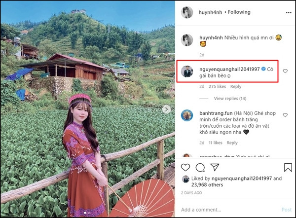Đối lập hẳn với Nhật Lê, Huỳnh Anh tuyệt nhiên nói không với hình thức này trên Instagram.