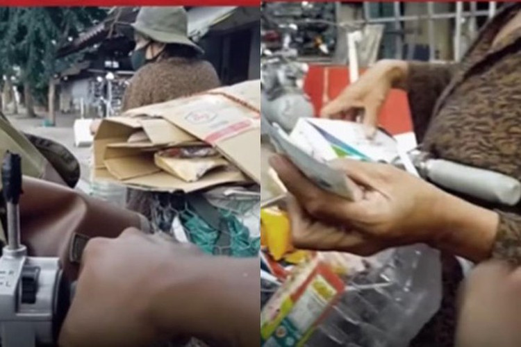 Dù các phần quà của anh Lâm chỉ là ổ bánh mì, hộp sữa, cái khẩu trang nhưng chính cách trò chuyện thân thiết, gần gũi của chàng trai trẻ khiến người nhận cảm thấy ấm lòng.