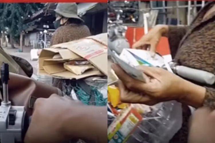 Dù các phần quà của anh Lâm chỉ là ổ bánh mì, hộp sữa, cái khẩu trang nhưng chính cách trò chuyện thân thiết, gần gũi của chàng trai trẻ khiến người nhận cảm thấy ấm lòng.