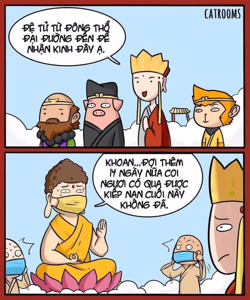 Trong bối cảnh dịch bệnh như hiện nay, thầy trò Đường Tăng cũng phải cách ly theo đúng quy định.