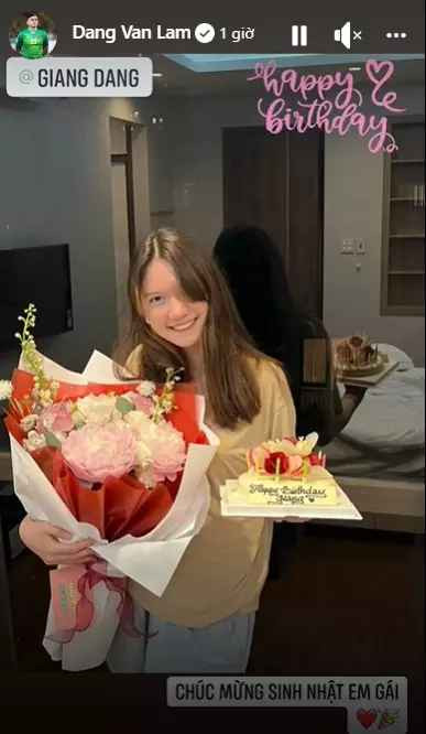 6/6 là sinh nhật Thanh Giang - em gái Đặng Văn Lâm. Trong ngày đặc biệt, thủ thành lai Nga - Việt đã dành lời chúc đến cô em.