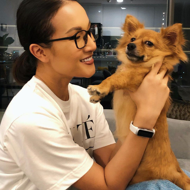Trong các vlog của Giang ơi, thi thoảng vẫn thấy sự hiện diện của các "boss". Bản thân cô nàng Youtuber 9X này cũng dành nhiều thời gian và công sức để yêu chiều, chăm sóc và tạo nên một cuộc sống thoải mái nhất cho đám thú cưng của mình. Ảnh: FBNV