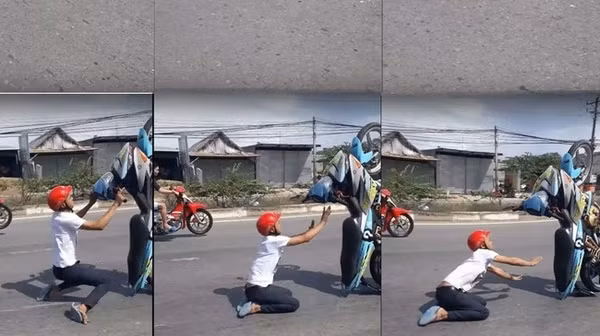 Hậu quả nhãn tiền của việc bốc đầu.