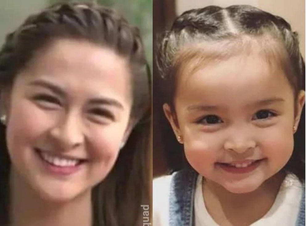 Được biết, đây là bức ảnh ghép hai mẹ con "mỹ nhân đẹp nhất Philipines", bộc lộ sự giống nhau về nhan sắc của cô Marian Rivera và con gái.