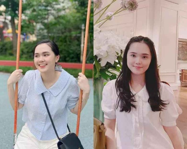 Trong ảnh, Quỳnh Anh tóc tai rối bời, để mặt mộc, diện quần áo giản dị, đang đi từng bàn mời mọi người. Nhìn hình, nhiều người bày tỏ không nhận ra trung vệ đội tuyển Việt Nam.