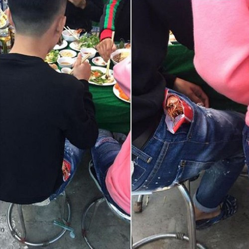 Phần đồ ăn của chị Mai không lấy mọi người lại tiếp tục chia đều thành 5 phần. Nhìn khung cảnh đó khiến chị lập tức có ác cảm với phong tục ăn cỗ lấy phần ở quê chồng.